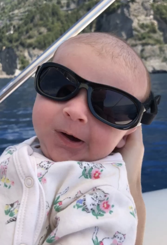 baby wearing sunglasses